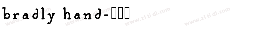 bradly hand字体转换